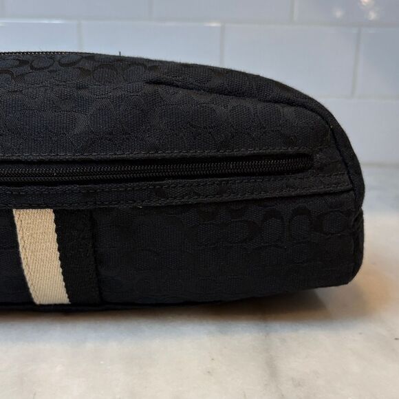 Coach Vintage Signature Logo Toiletry Travel Bag HTF - Picture 3 of 16